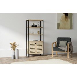 Étagère 2 portes FRIEDA - Bois