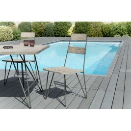 Lot de 2 Chaises scandi bois et métal EMILE